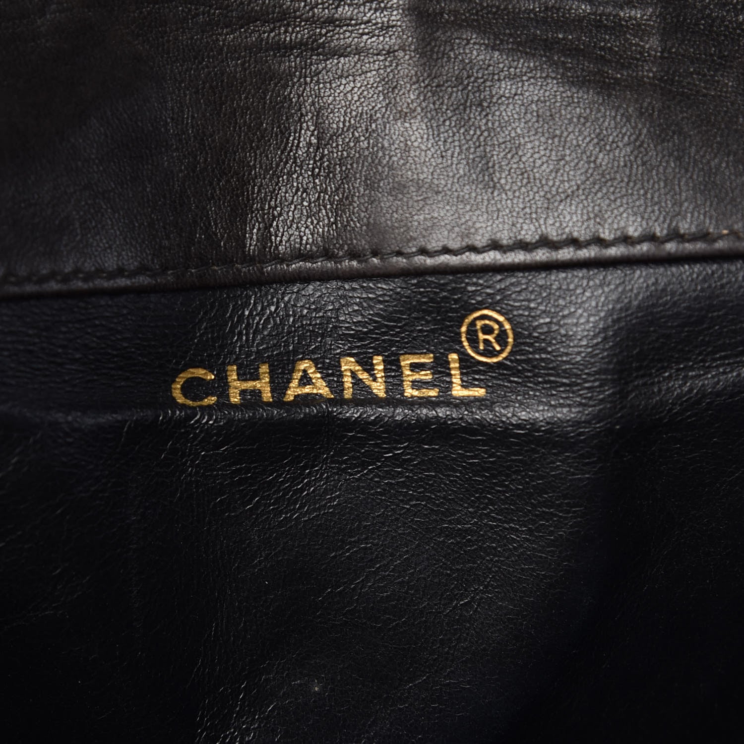 Chanel Lambskin Quilted Drawstring Backpack Black 6 of 10