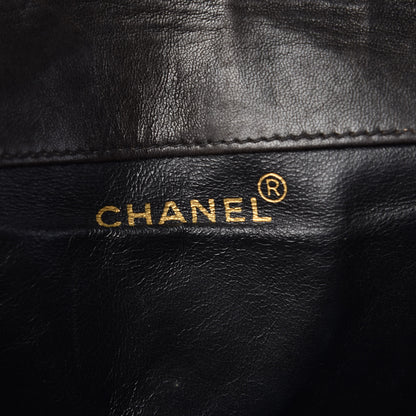 Chanel Lambskin Quilted Drawstring Backpack Black 6 of 10