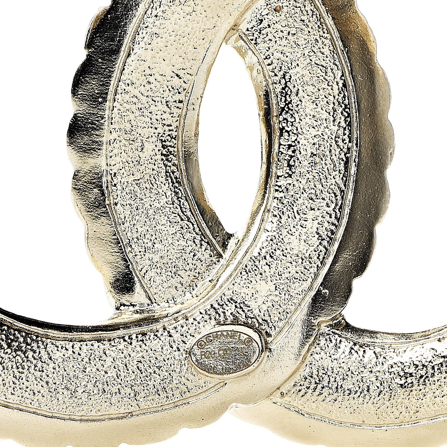Pearl Crystal Queen of France CC Brooch Gold
