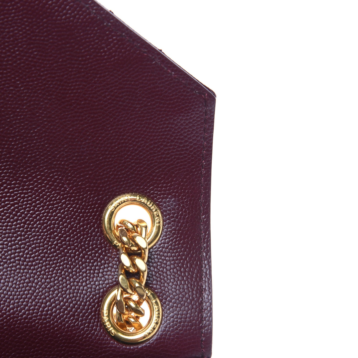 Saint Laurent Grain De Poudre Textured Mixed Matelasse Medium Triquilt Monogram Satchel Rouge Legion 8 of 12