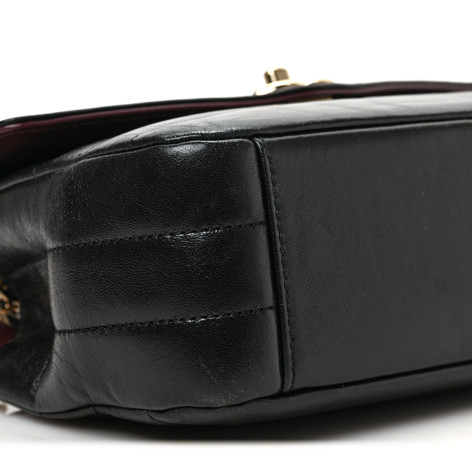 Chanel Shiny Lambskin Quilted Small Chevron Miroir Black 8 of 9