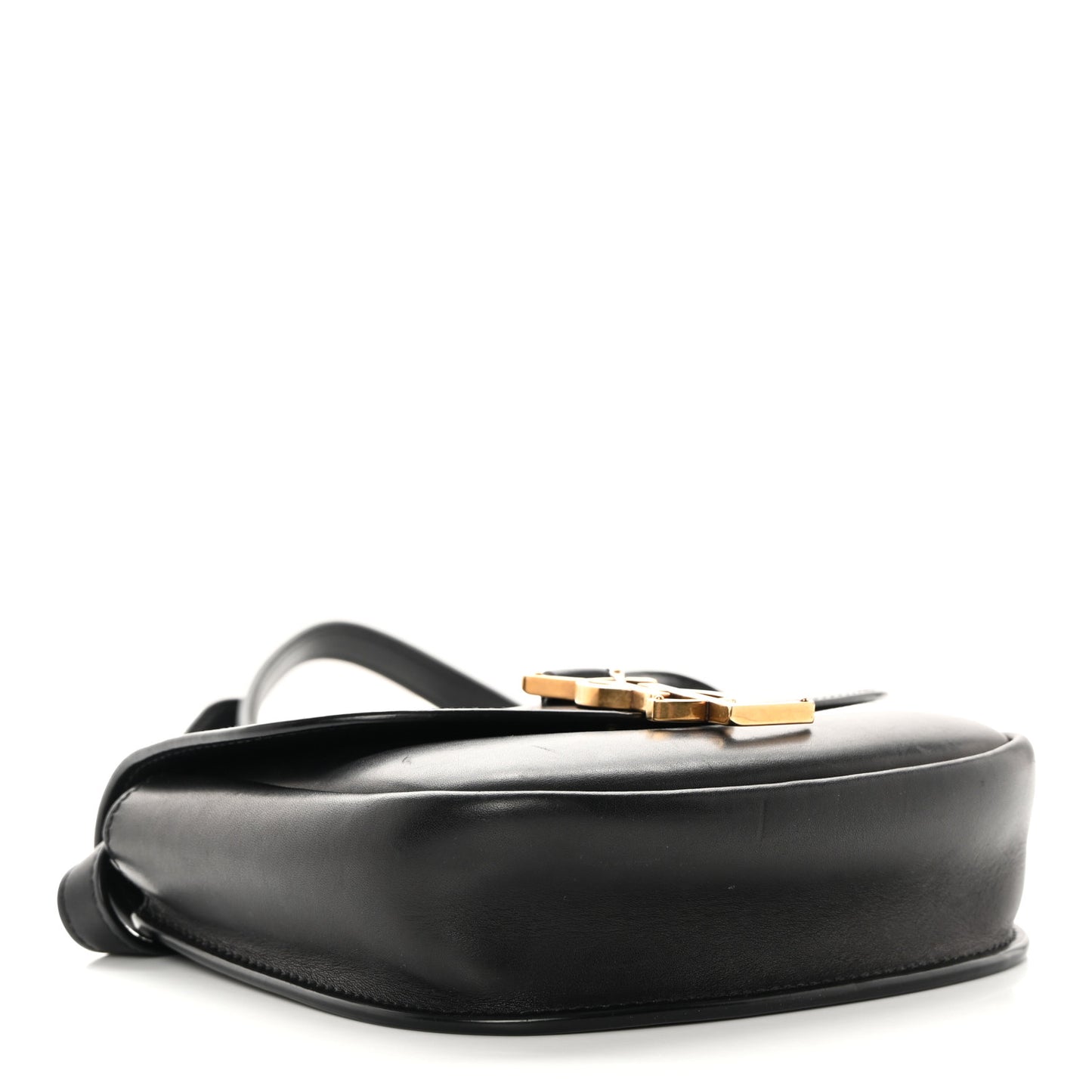 Smooth Calfskin Classic Monogram Small Kaia Satchel Black