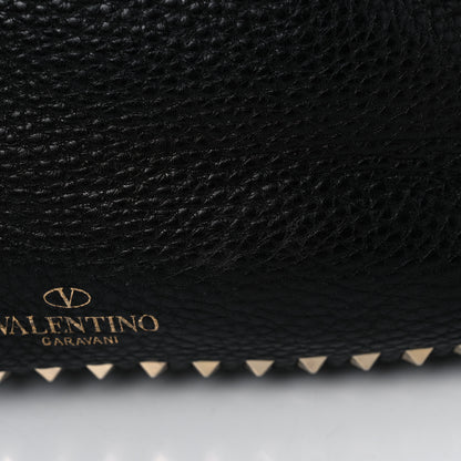 Valentino Garavani Pebbled Calfskin Large Rockstud Flip-Lock Messenger Bag Black 23 of 24