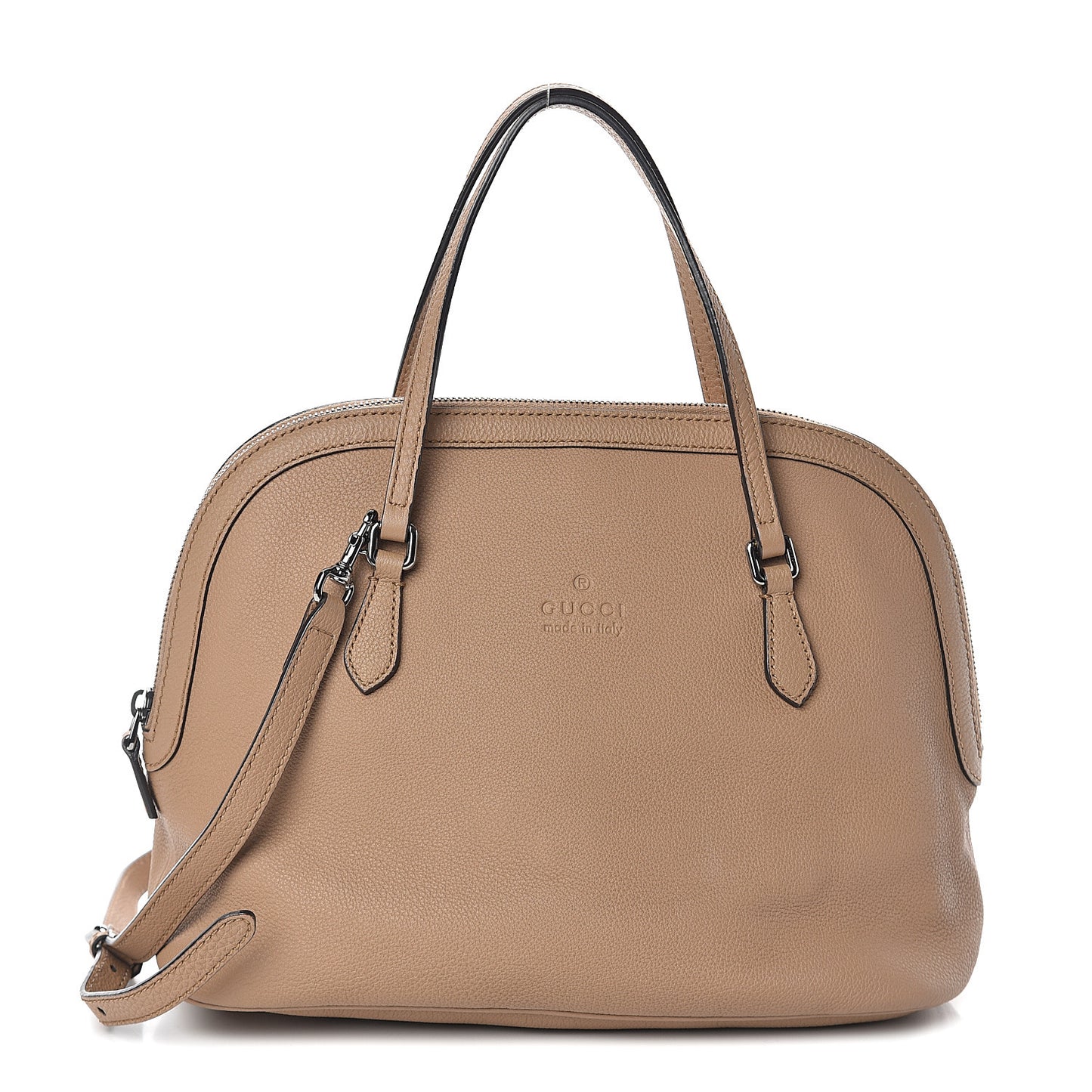 Calfskin Medium Dome Bag Light Brown