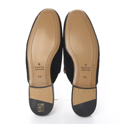 Gucci Velvet GG Monogram Mens Princetown Slippers 8.5 Black 6 of 14