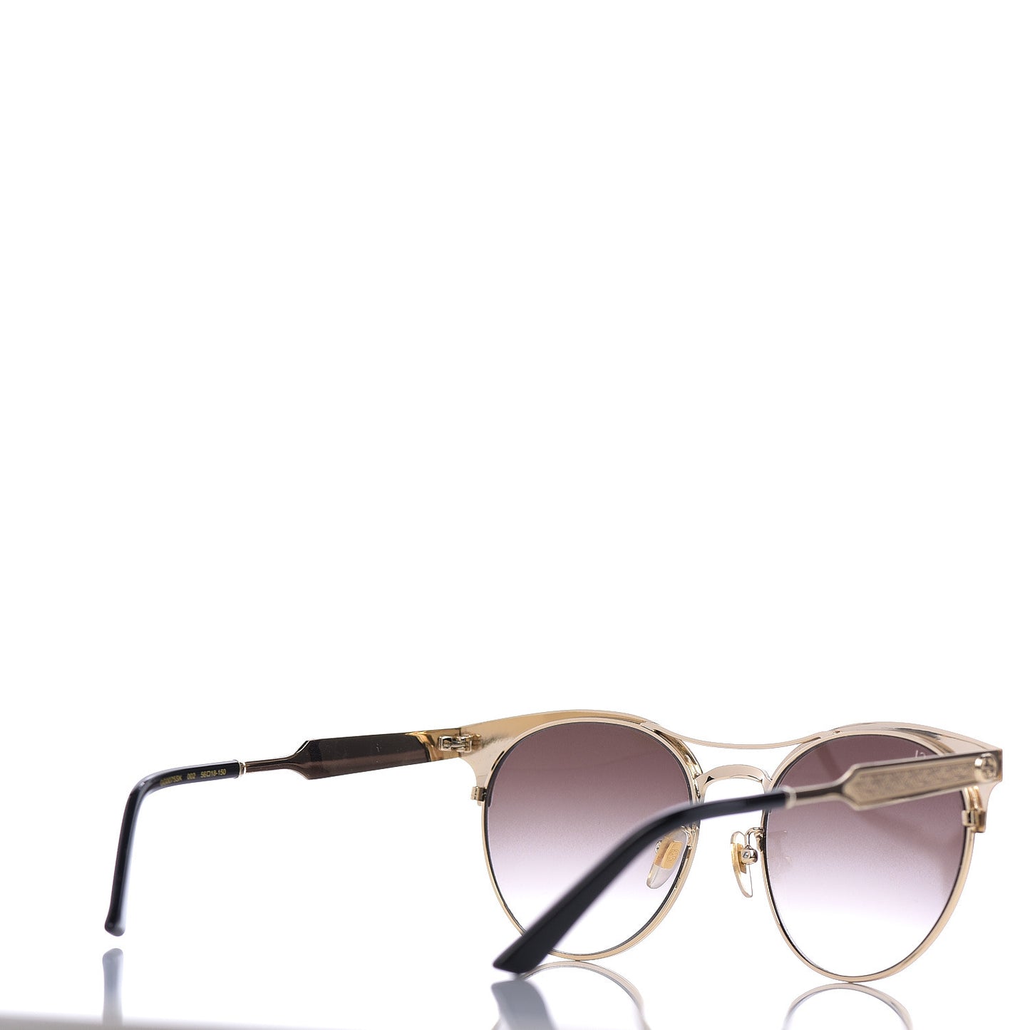 Round Metal GG0075SK Sunglasses Gold