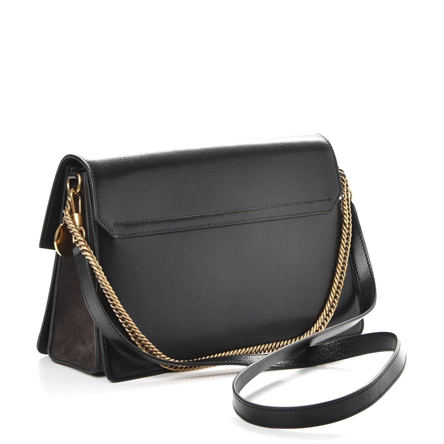Calfskin Suede Medium GV3 Flap Black