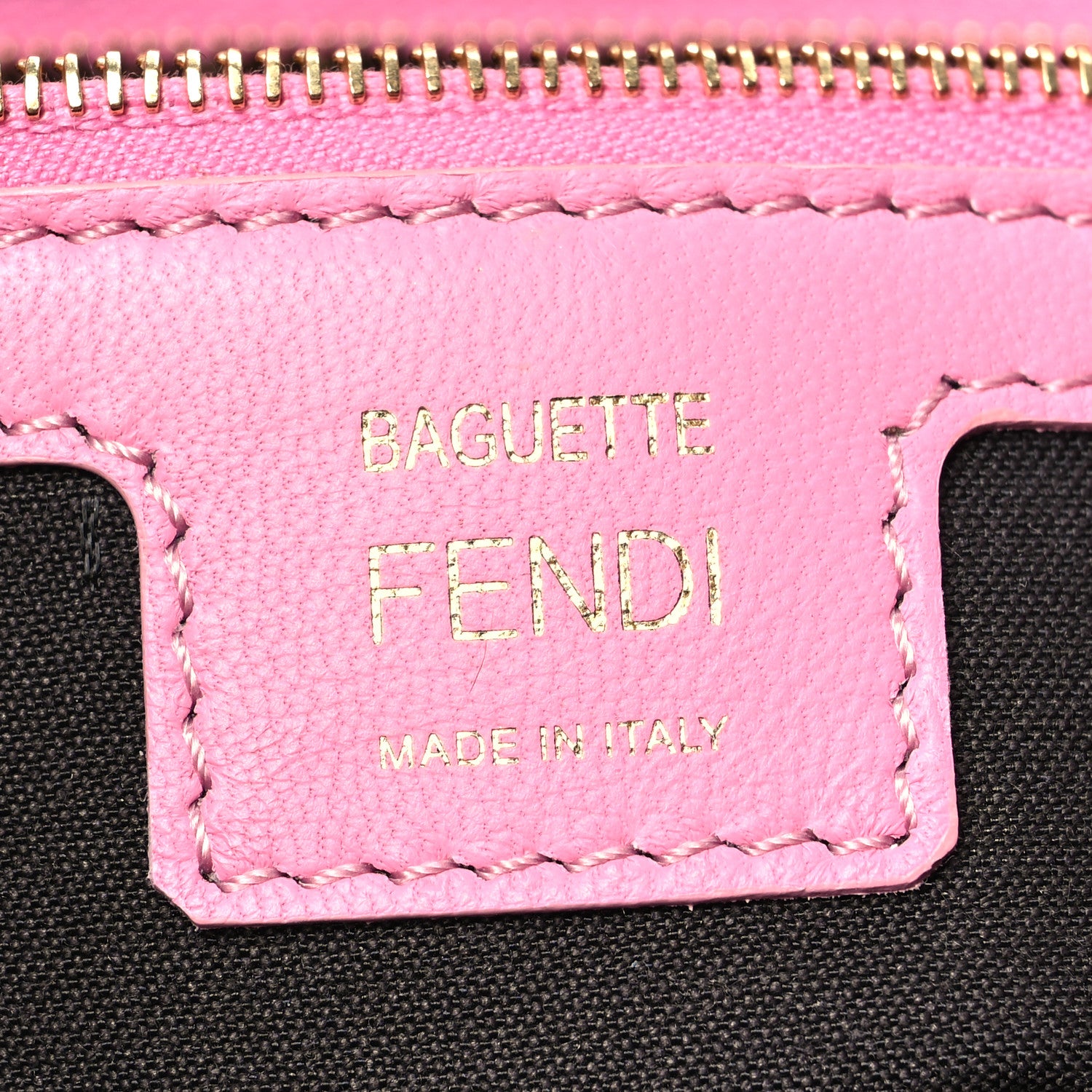 Fendi Nappa FF 1974 Embossed Baguette Lollypop 6 of 9