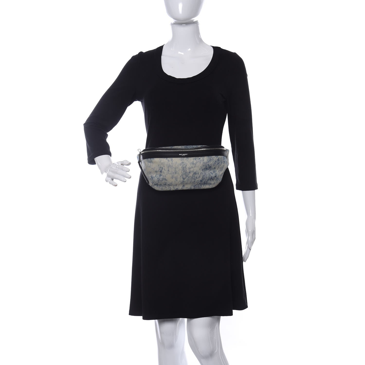 Saint Laurent Denim Grunge Belt Bag Faded Blue 2 of 10