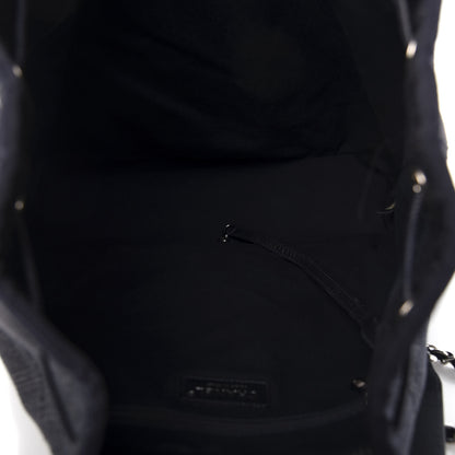 Chanel Denim Large Deauville Backpack Dark Blue 4 of 9