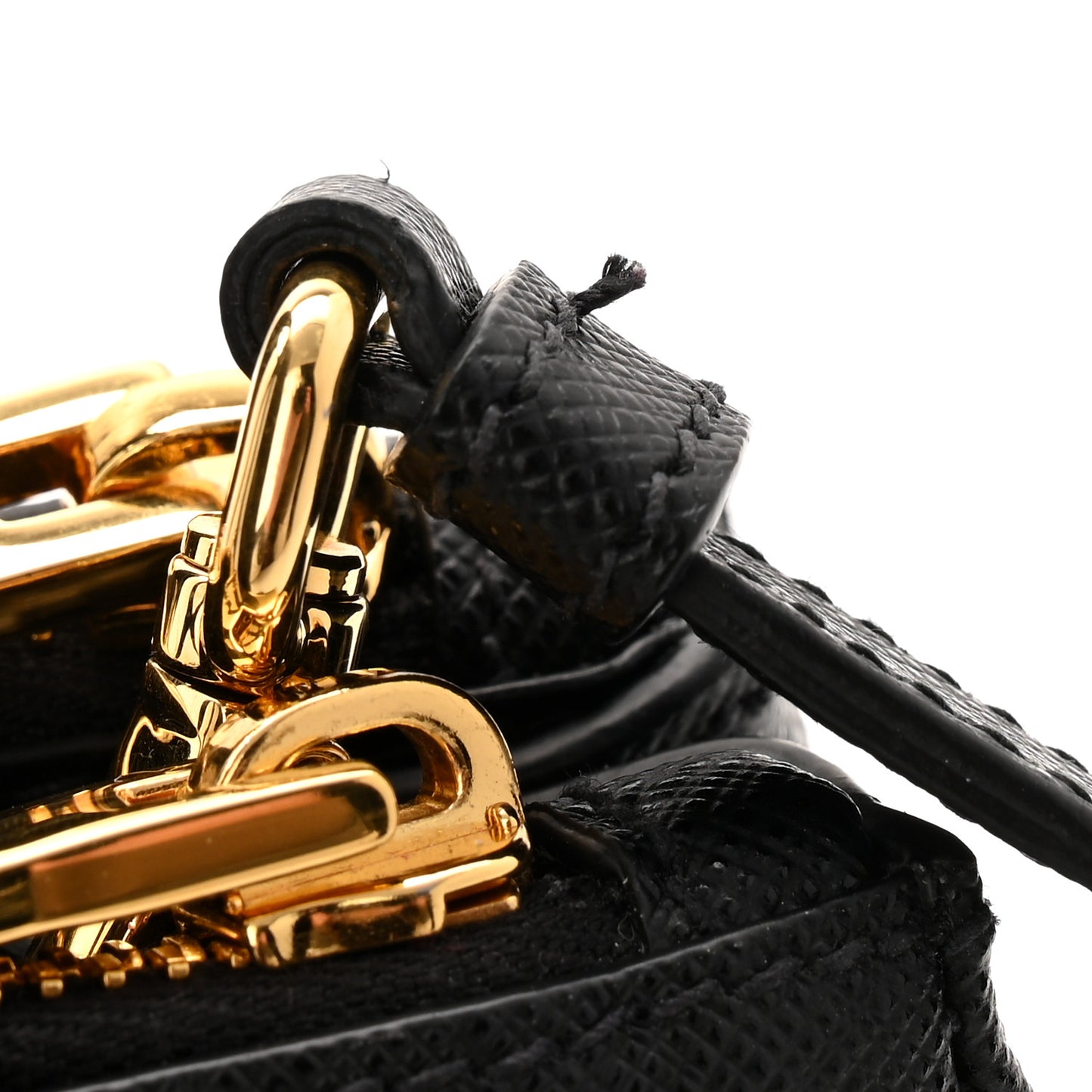 Saffiano Lux Mini Galleria Double Zip Tote Black