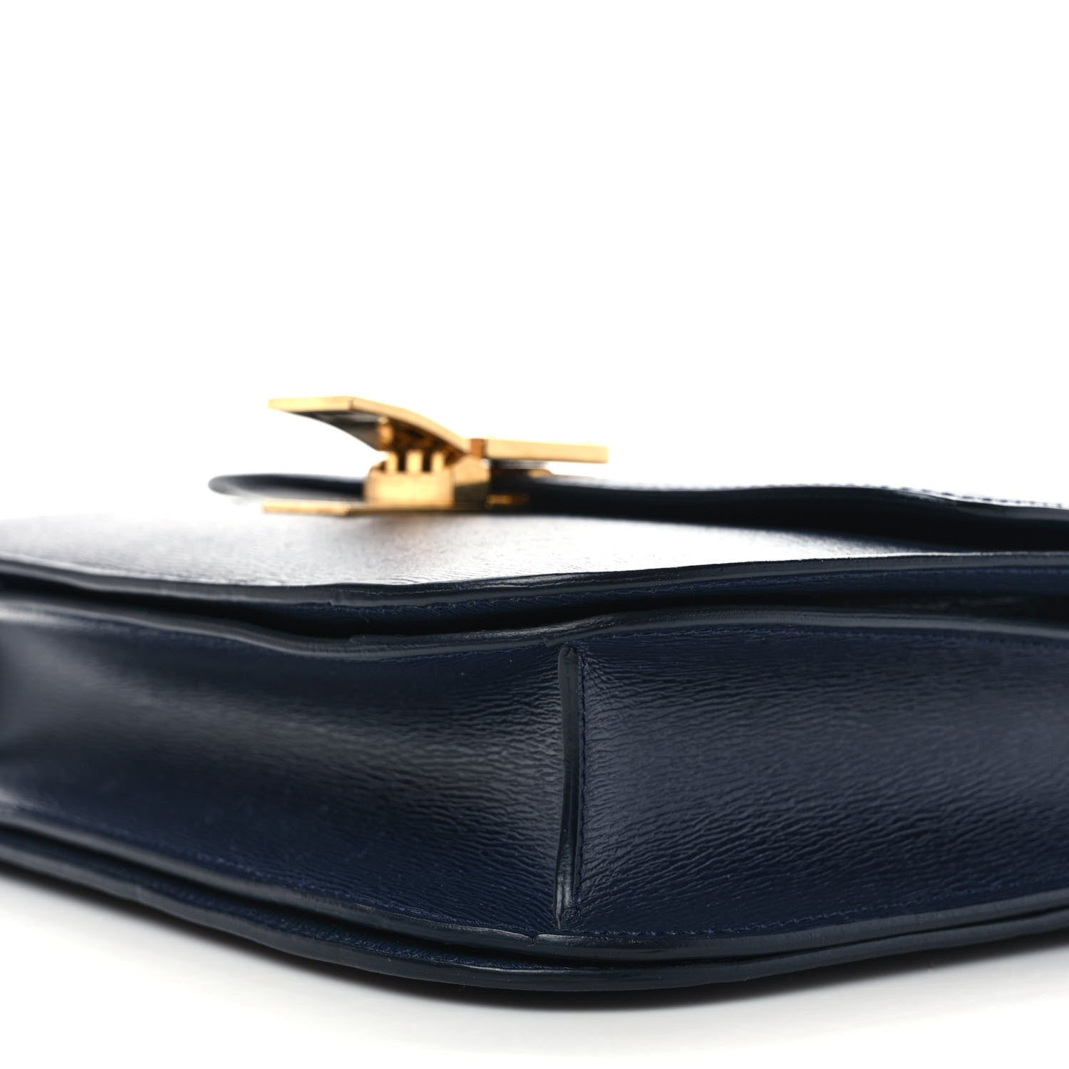 Celine Liege Calfskin Medium Classic Box Flap Bag Dark Blue 8 of 10