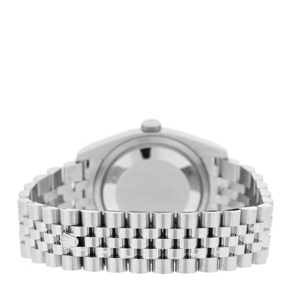 Rolex Stainless Steel 18K White Gold Diamond 36mm Oyster Perpetual Datejust Watch Silver 116234 3 of 5