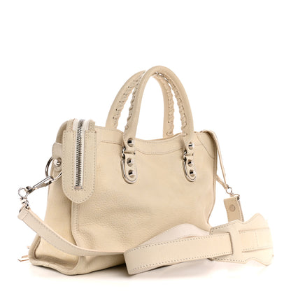 Balenciaga Chevre Silver Metallic Edge Hardware S City Blanc Neige 4 of 15