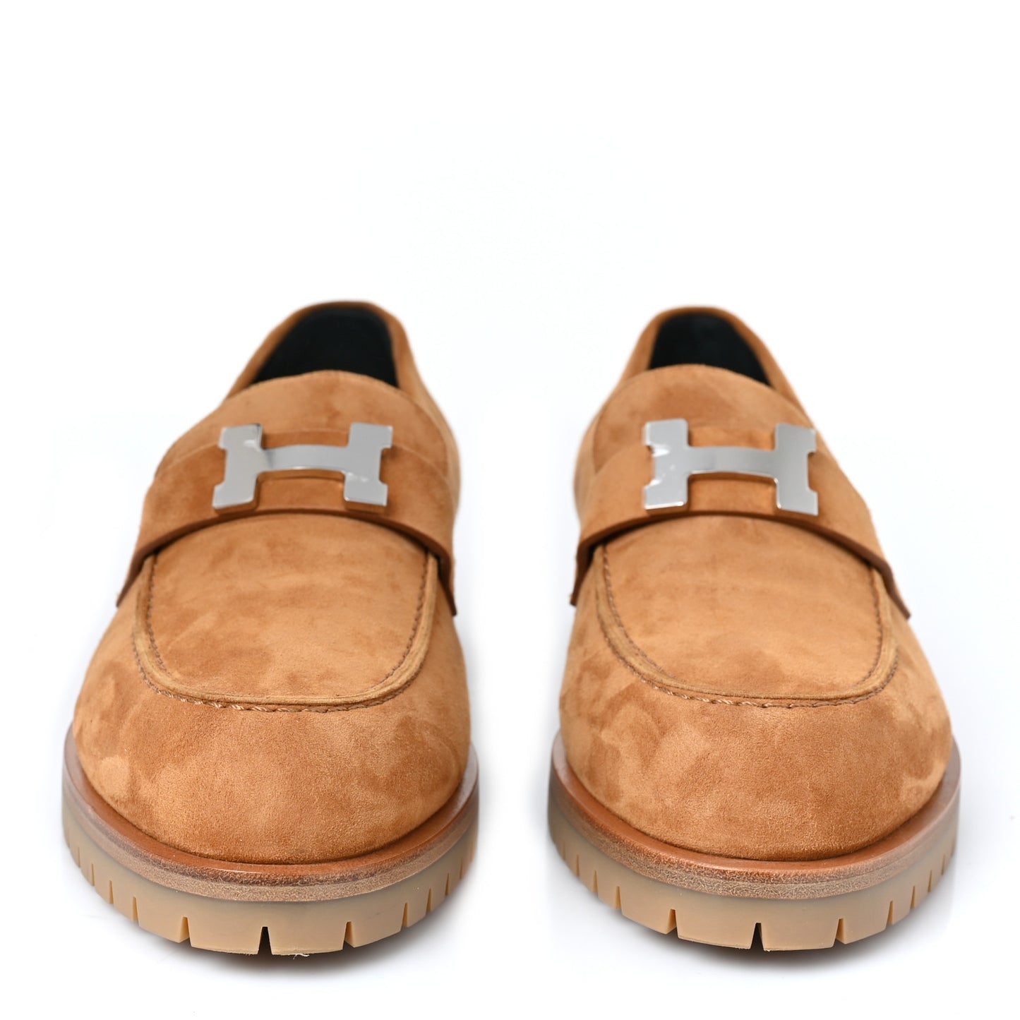 Suede Goatskin Womens Faubourg Loafers 39 Naturel