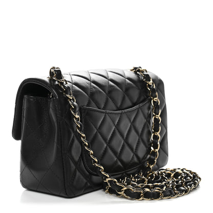 Chanel Lambskin Quilted Mini Rectangular Flap Black 3 of 11
