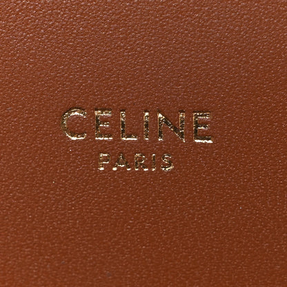 Celine Calfskin Triomphe Canvas Teen Triomphe Bag Tan 6 of 12
