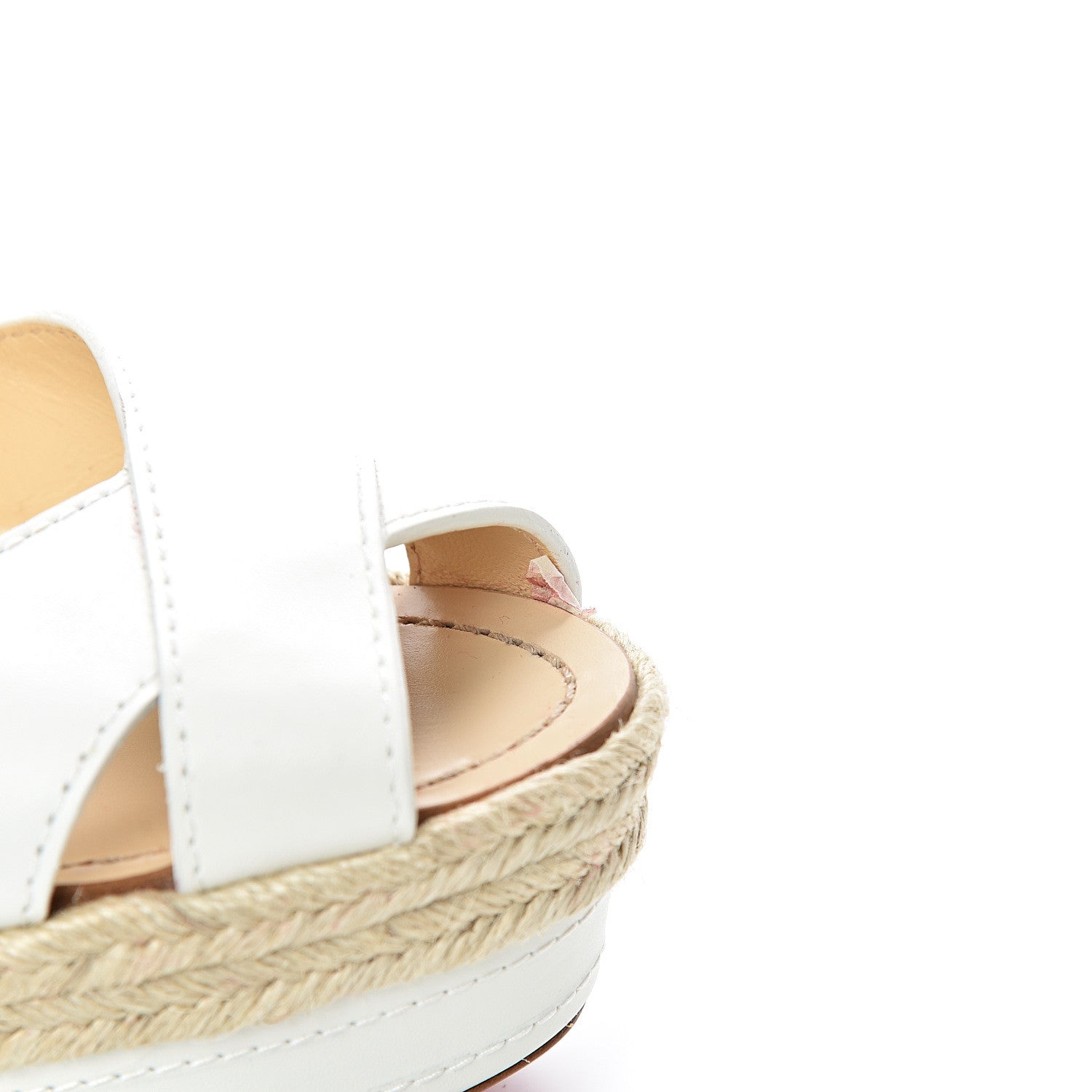 Christian Louboutin Calfskin Almeria 120 Wedge Sandals 39 Snow 10 of 10