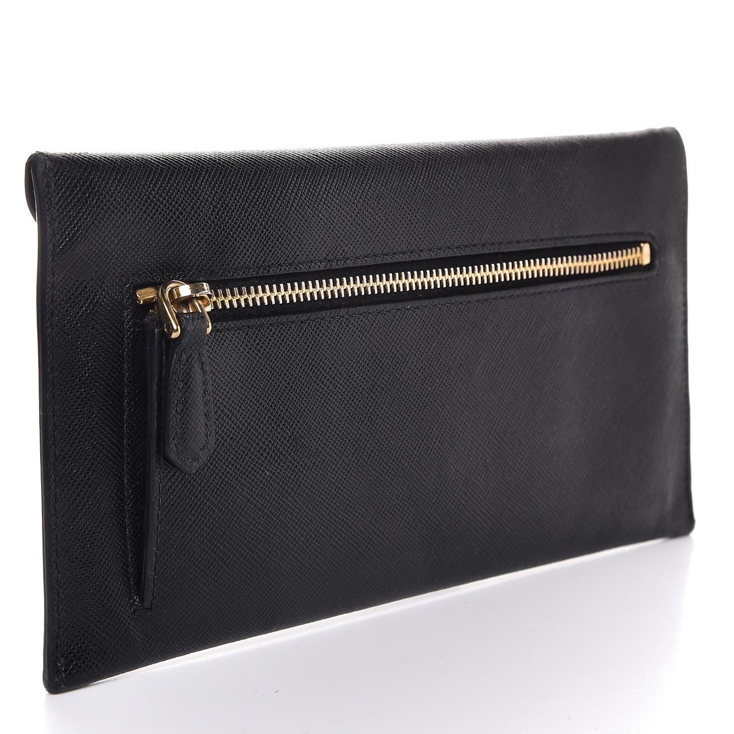 Saffiano Metal Envelope Wallet Black