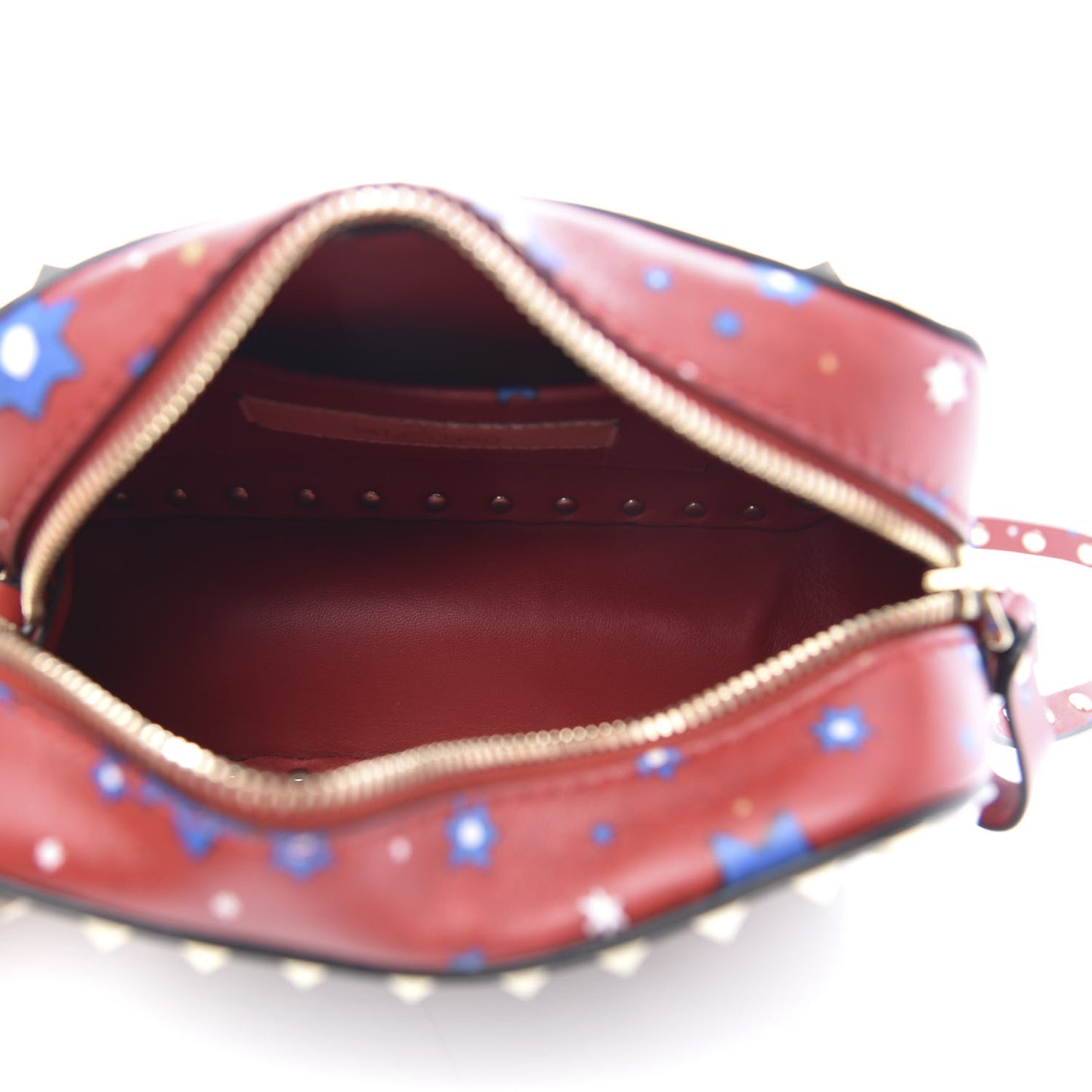 Vitello Enchanted Wonderland Rockstud Camera Crossbody Bag Multicolor