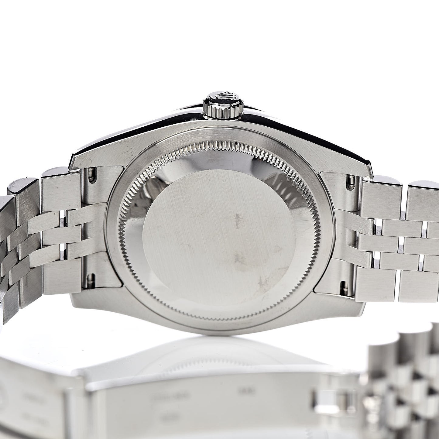 Stainless Steel 18K White Gold Diamond 36mm Oyster Perpetual Datejust Watch Rhodium Waves 116244