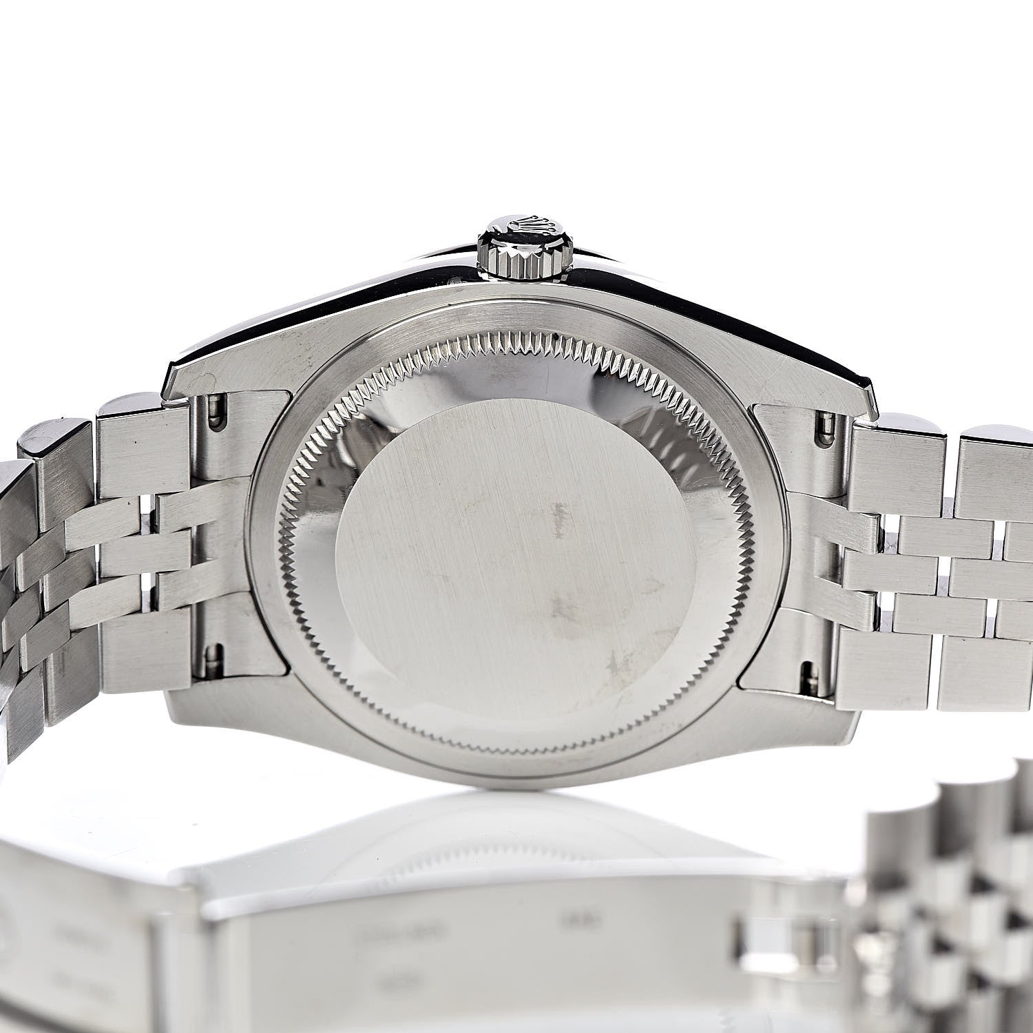 Rolex Stainless Steel 18K White Gold Diamond 36mm Oyster Perpetual Datejust Watch Rhodium Waves 116244 5 of 8