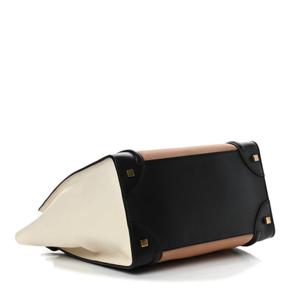 Celine Velluto Calfskin Mini Tri-Color Luggage Flesh 3 of 5