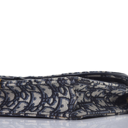 Christian Dior Oblique Saddle Chain Pouch Blue 8 of 10