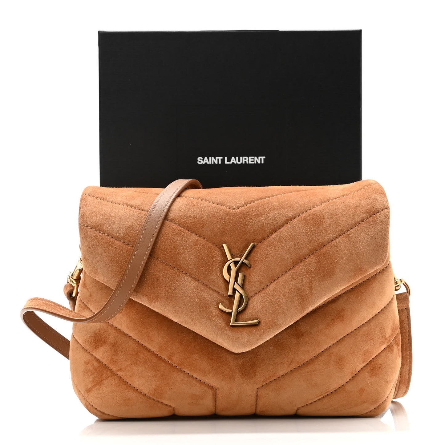 Suede Toy Loulou Shoulder Bag Cinnamon
