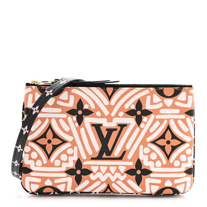 Louis Vuitton Monogram Giant Crafty Double Zip Pochette Creme Caramel 1 of 11