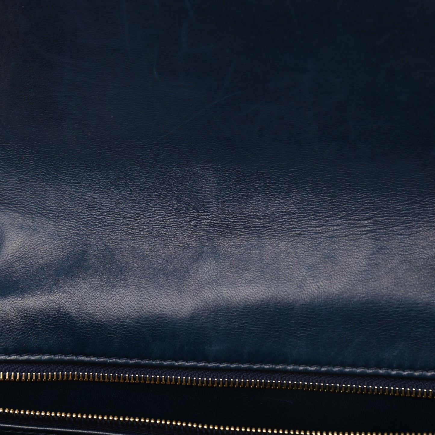 Matte Alligator Jumbo Single Flap Blue