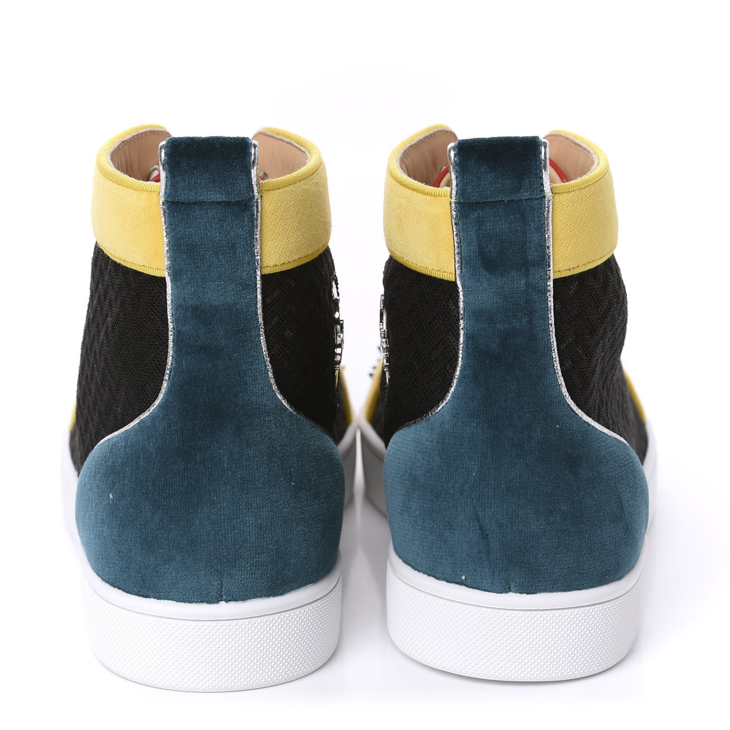 Christian Louboutin Velvet Mesh Lou Pik Pik Orlato Flat Spikes Sneakers 46 Version Multicolor 6 of 11