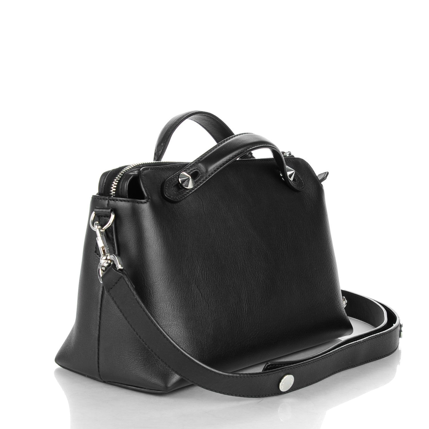 Fendi Vitello Dolce Medium By The Way Boston Bag Black 3 of 7