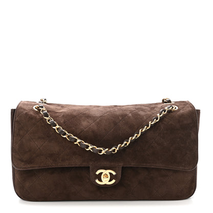 Chanel Suede Calfskin Small Souplissimo Maxi Flap Dark Brown 1 of 10