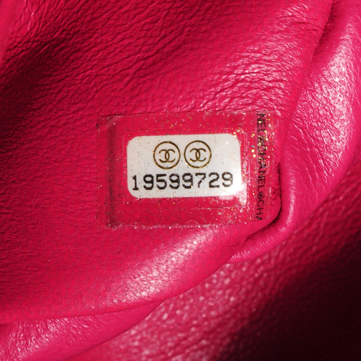 Patent Quilted Mini Rectangular Flap Fuchsia