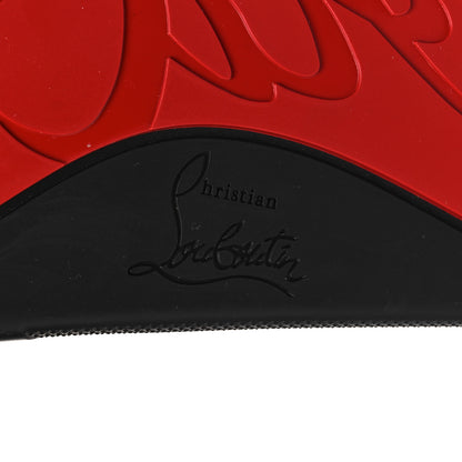 Christian Louboutin Calfskin Studded Mens Pool Fun Platform Flat Slide Sandals 43 Black 7 of 8