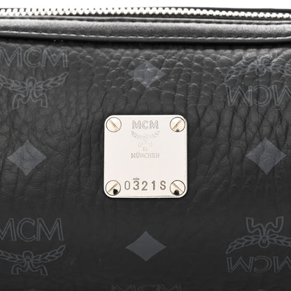 MCM Visetos Mini Barrel Crossbody Bag Black 7 of 9