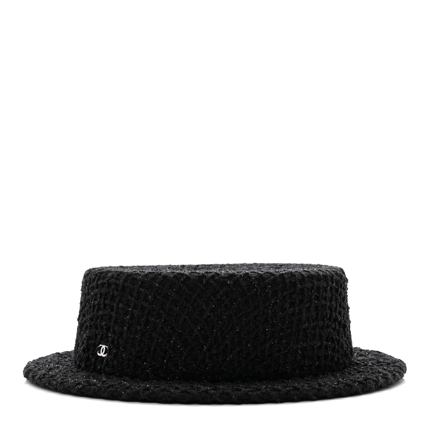 Tweed Boat Hat M Black