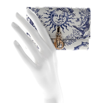 Christian Dior Calfskin Le Soleil Print Wallet Blue Multicolor 2 of 8