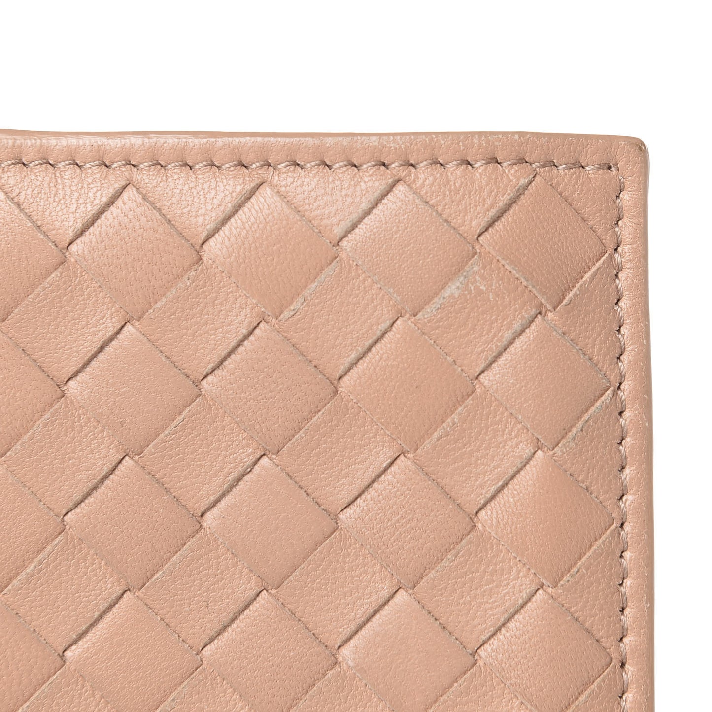 Nappa Intrecciato Continental Snap Wallet Dusty Rose