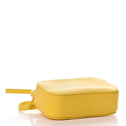 Balenciaga Smooth Calfskin Logo XS Everyday Camera Bag Jaune Soleil Black 4 of 10