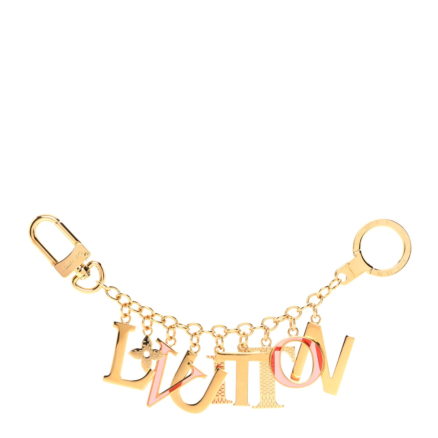 Louis Vuitton LV Tag Bag Charm Gold 1 of 4