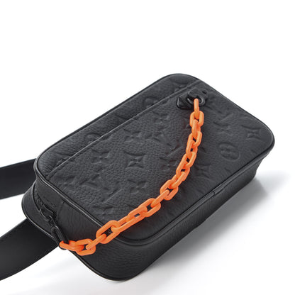 Louis Vuitton Taurillon Monogram Uniformes Solar Ray Soft Pochette Volga Belt Bag Black 3 of 10