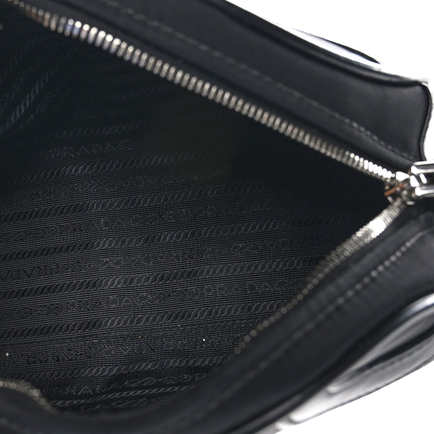 Prada Nylon Soft Calfskin Bowling Crossbody Bag Black 5 of 9