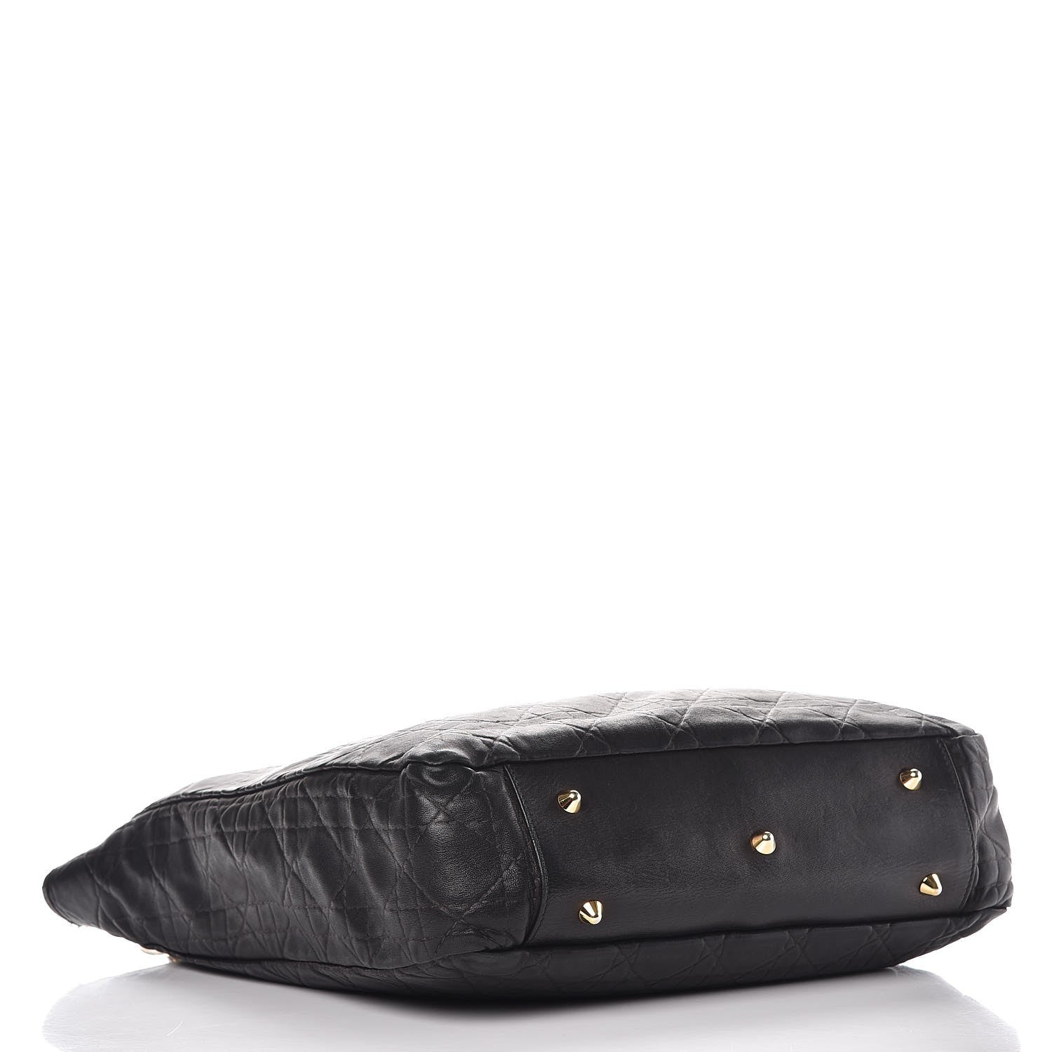 Christian Dior Lambskin Cannage Dior Soft Shopping Tote Black 4 of 14
