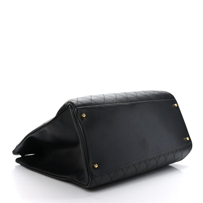 Chanel Calfskin Stitched XL Weekender Black 4 of 13