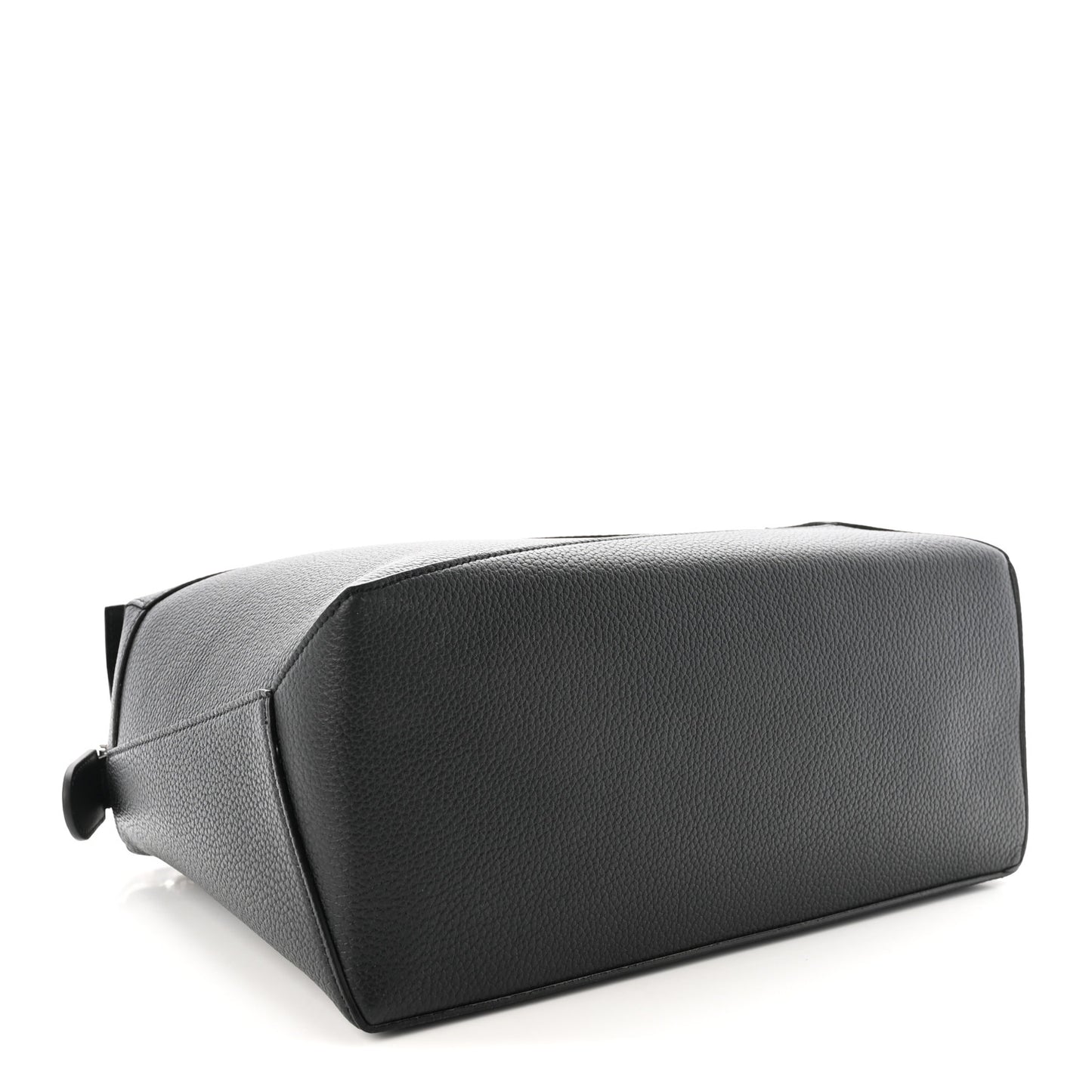 Grained Calfskin Large Puzzle Bag Black