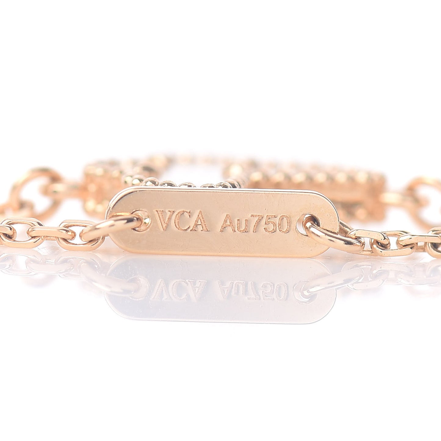 18K Yellow Gold Mother of Pearl Sweet Alhambra Butterfly Bracelet