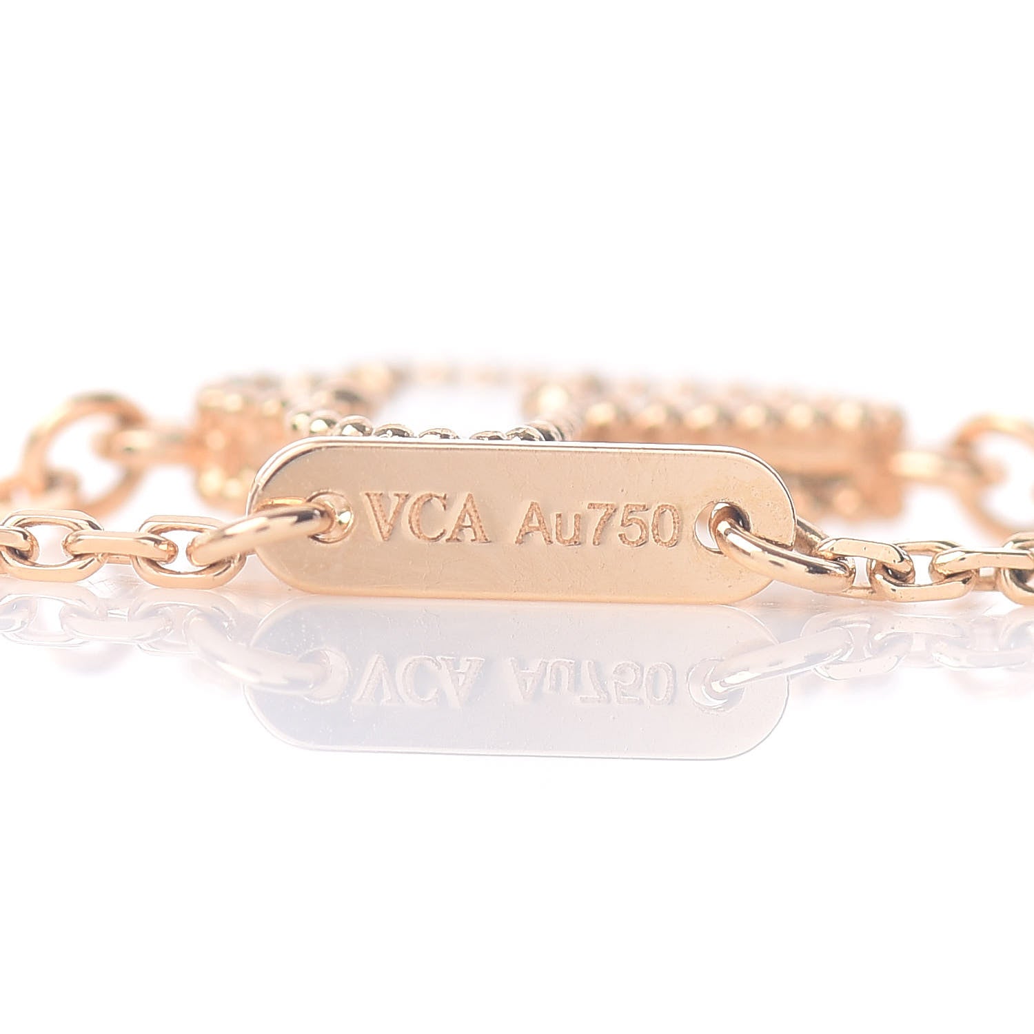 Van Cleef & Arpels 18K Yellow Gold Mother of Pearl Sweet Alhambra Butterfly Bracelet 4 of 5