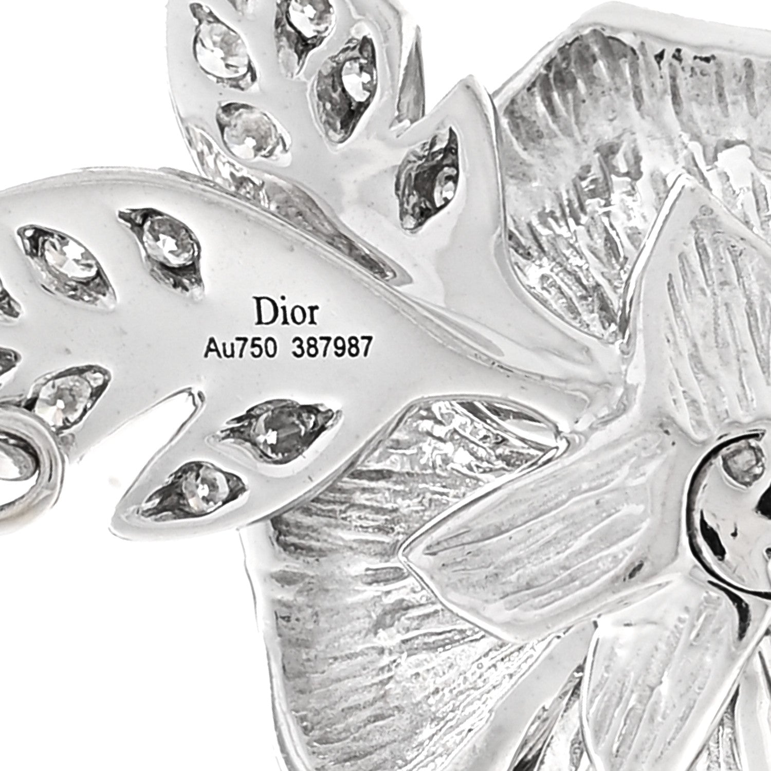 Christian Dior 18K White Gold Diamond Medium Rose Dior Bagatelle Necklace 5 of 6